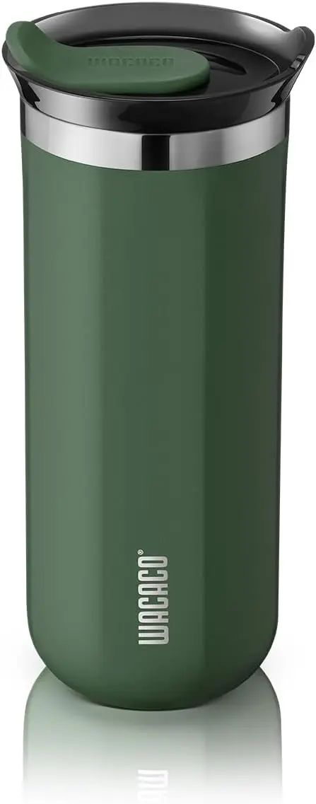 WACACO Octaroma Grande Vacuum Insulated Coffee Mug Review: The Perfect Travel Companion in Pomona Green