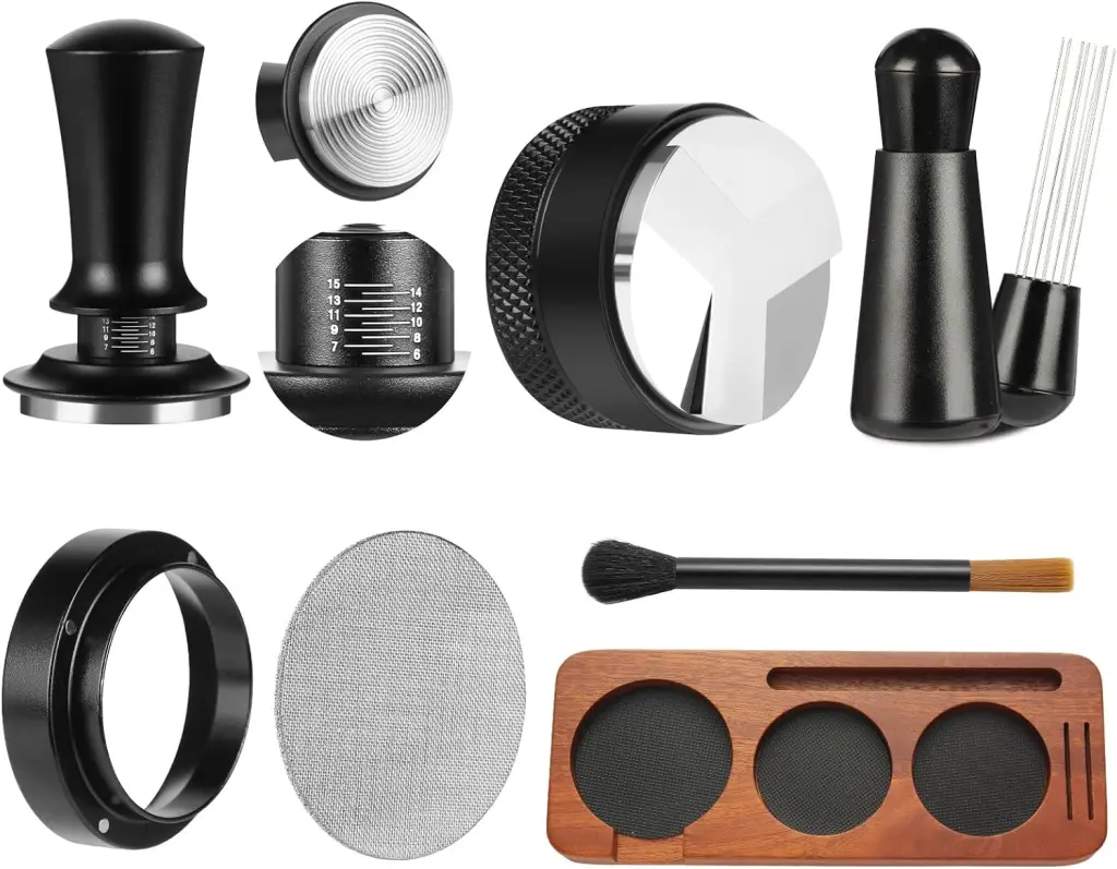 Best Espresso Accessories – 7-Piece WDT Tool & Tamper Set Direct From Amazon 